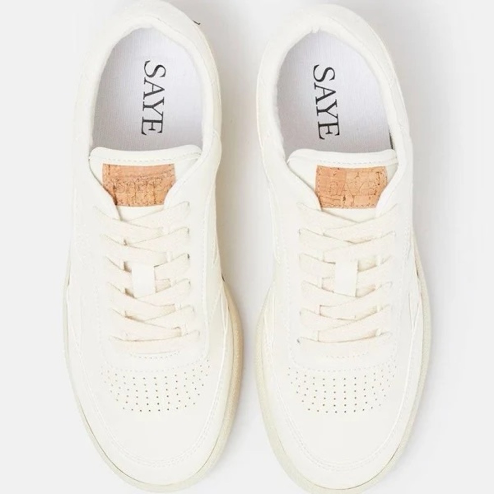 SAYE Women's Cream Sneakers
